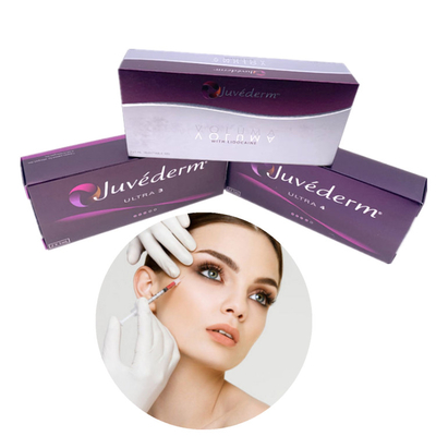 Voluma Juvedermの顔の十字は頬の反しわのためのHAの注入口をつないだ