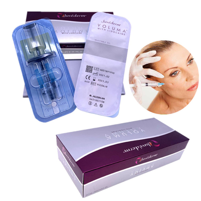 Voluma Juvedermの顔の十字は頬の反しわのためのHAの注入口をつないだ