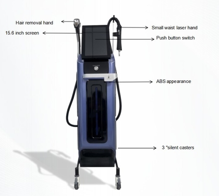 皮膚再生レーザー脱毛機 810nmレーザー眉毛とタトゥー除去機器
