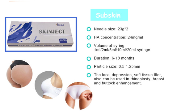 24 mg/ml 非外科用 純粋ヒアルロン酸 乳房増殖用フィルラー