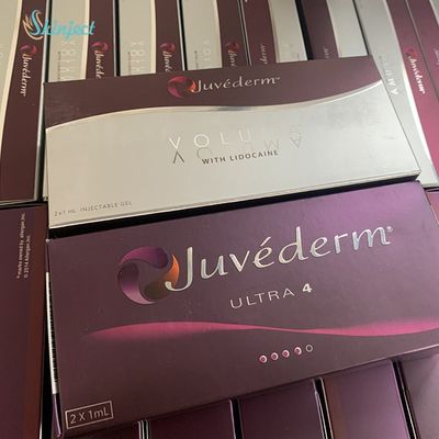 白い十字はヒアルロン酸の皮膚注入口2x1mlをつないだ