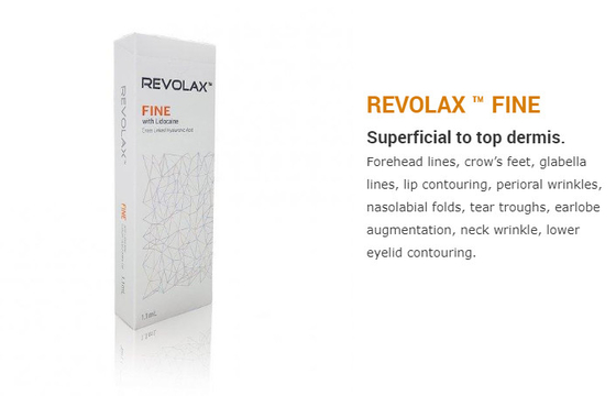 良く深い副Q十字はHyaluronic酸の皮膚注入口Revolaxをつないだ