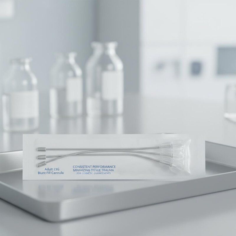 成人用 23G ブラントフィルカニューレは、一貫したパフォーマンスを提供し、美容上の強化中に組織の外傷を最小限に抑えます