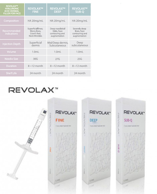 Revolaxの罰金の深い副Q Hyaluronic酸の十字は皮膚注入口1.1mlをつないだ